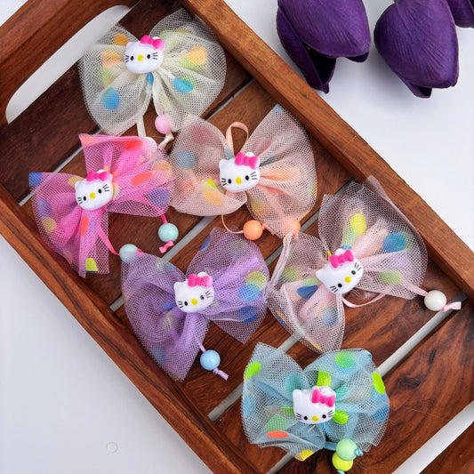 Kitty Bow Hair Clip