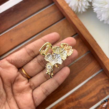Ginkgo Bloom Luxe Hair Claw – Medium