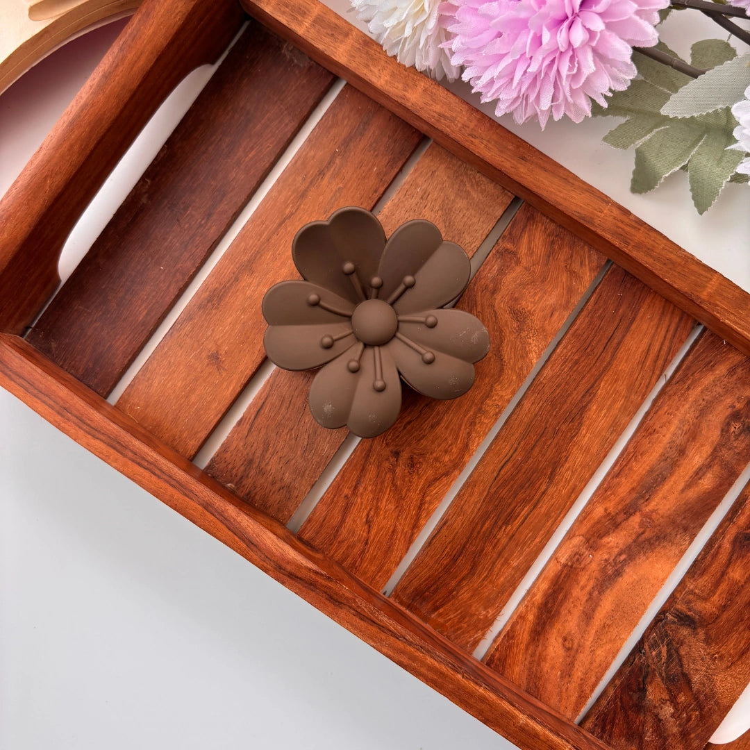 Dual Colour Daisy Flower Hair Claw – Medium