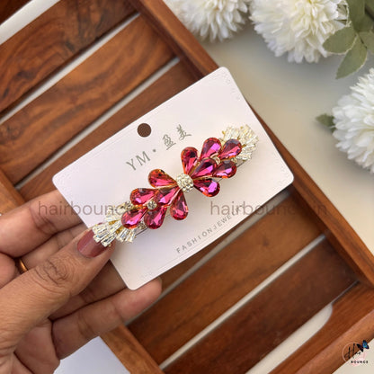 GlimmerWing Crystal Butterfly Center Hair Clip