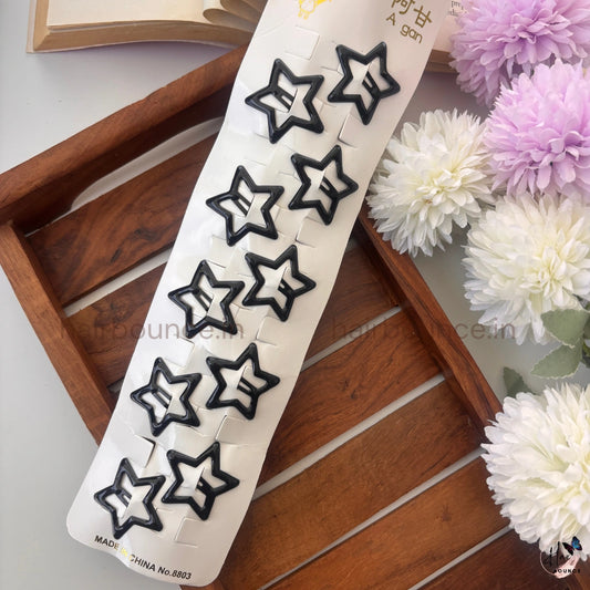 Black Star Tic Tac Clips – Pack of 10