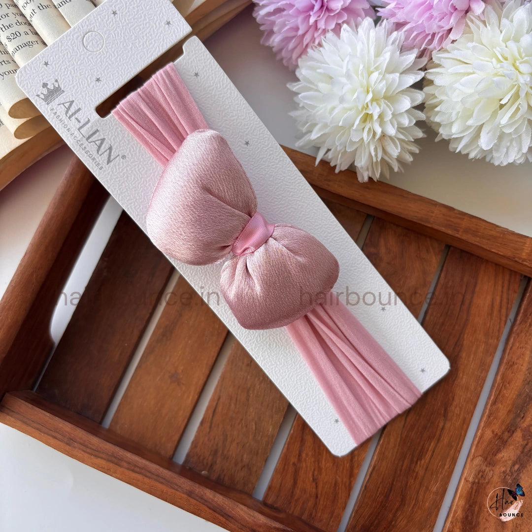 Elegant Satin Bow Stretch Headband
