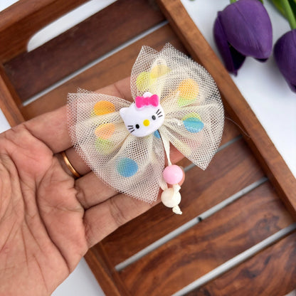 Kitty Bow Hair Clip