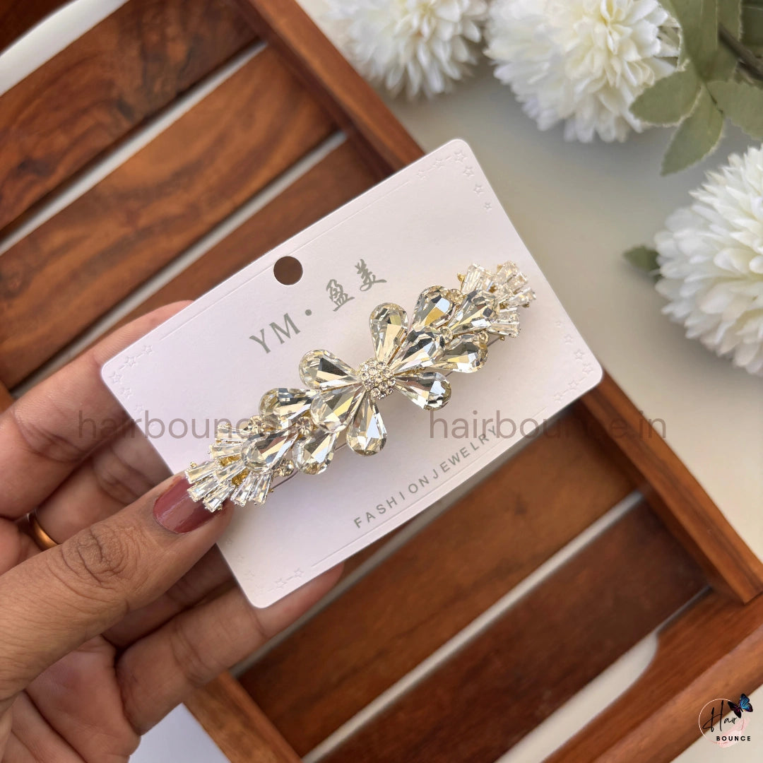 GlimmerWing Crystal Butterfly Center Hair Clip