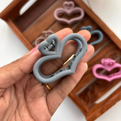 Heart Hair Claw - Medium