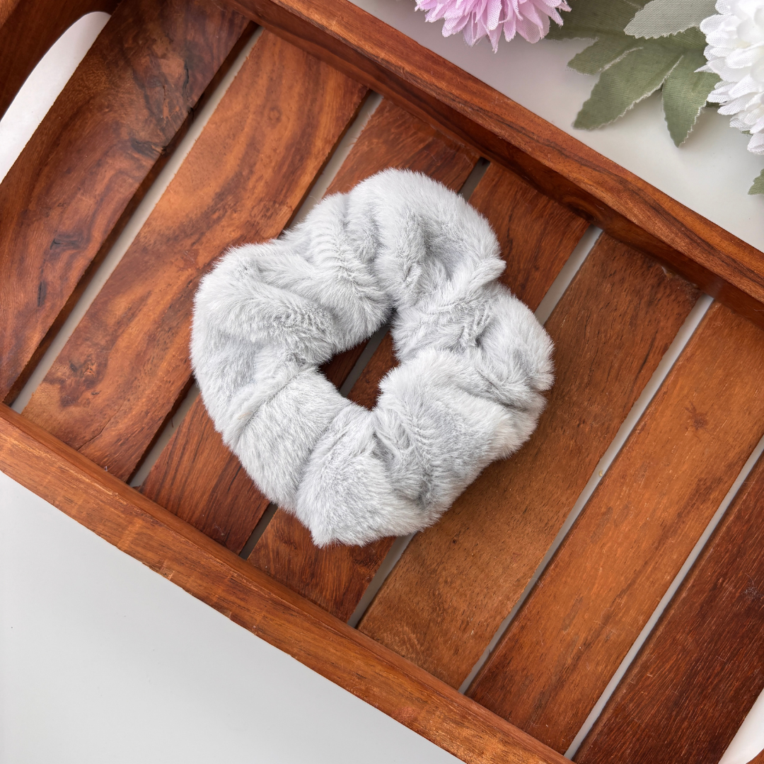 Colourful Fur Scrunchie - Regular