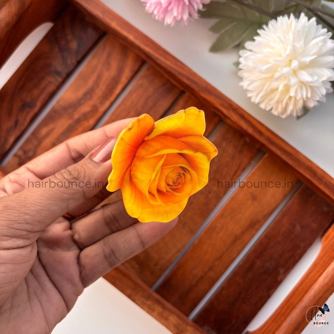 Bold Bloom Flower Hair Claw - Medium