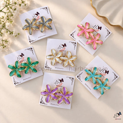 Frangipani Bloom Center Hair Clip – Twin Flower