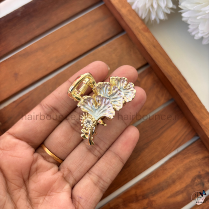 Ginkgo Bloom Luxe Hair Claw – Medium