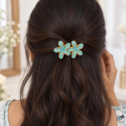 Frangipani Bloom Center Hair Clip – Twin Flower
