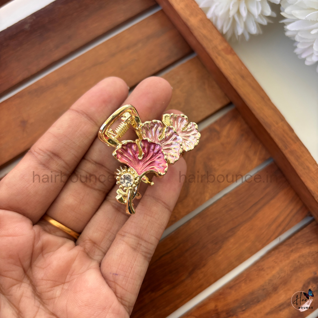 Ginkgo Bloom Luxe Hair Claw – Medium