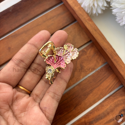 Ginkgo Bloom Luxe Hair Claw – Medium