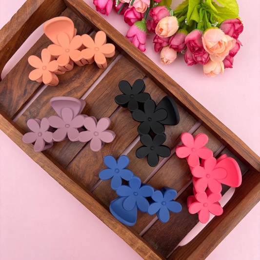 Triple Bloom Hair Claw – Large