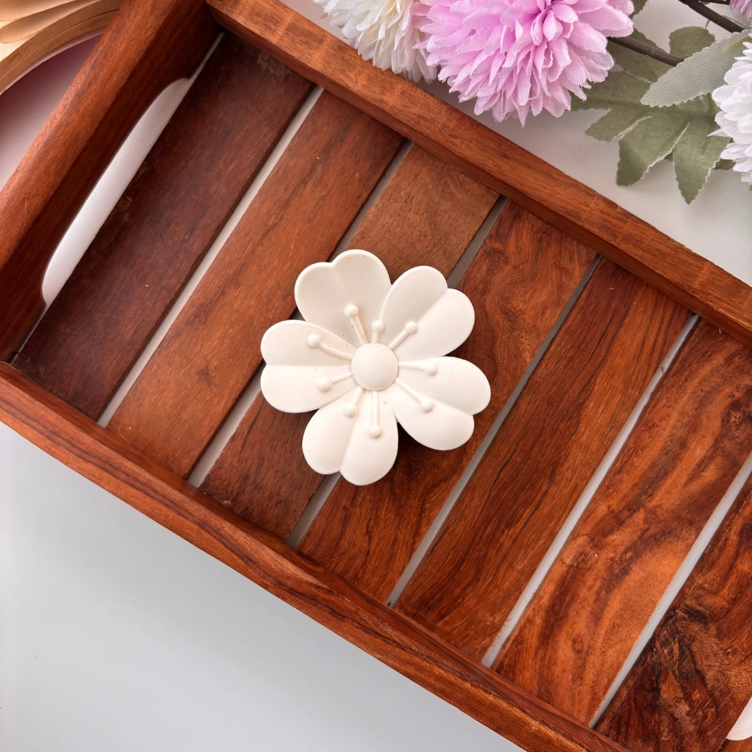 Dual Colour Daisy Flower Hair Claw – Medium