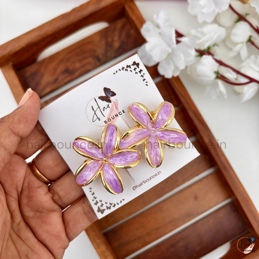 Frangipani Bloom Center Hair Clip – Twin Flower