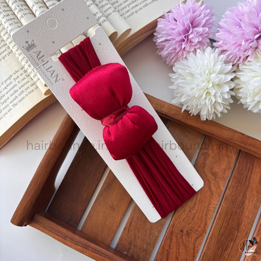 Elegant Satin Bow Stretch Headband
