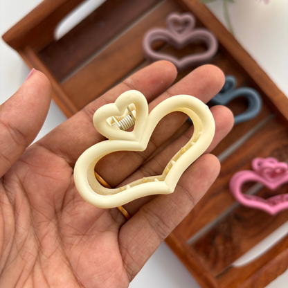 Heart Hair Claw - Medium