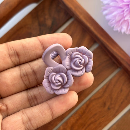 Mini Double Rose Hair Claw - Small