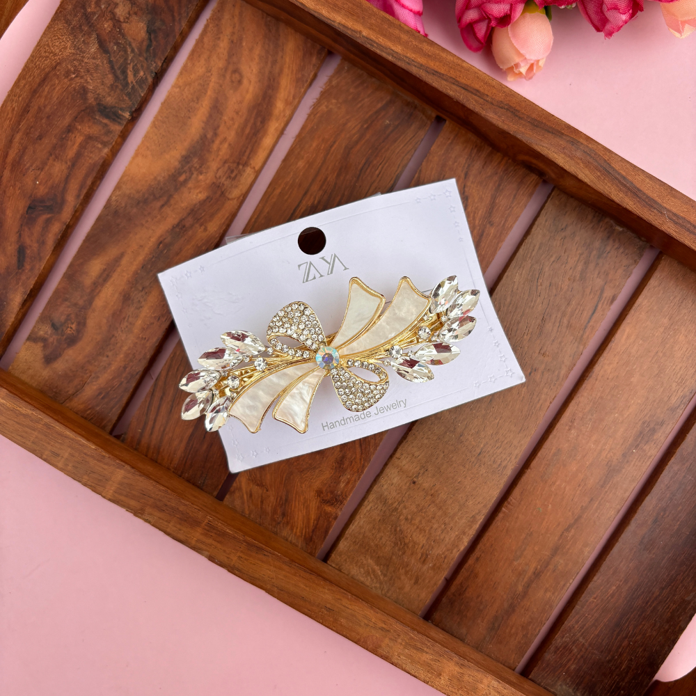 Premium Knotted Bow Center Clip – Hairbounce.in