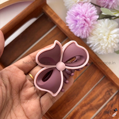 Matte Bow Hair Claw – Medium