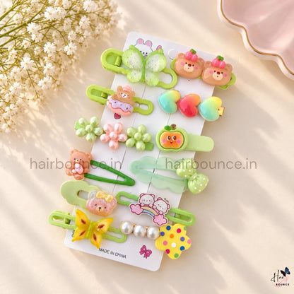 Cutie Mix Hair Clip Collection – Pack of 12
