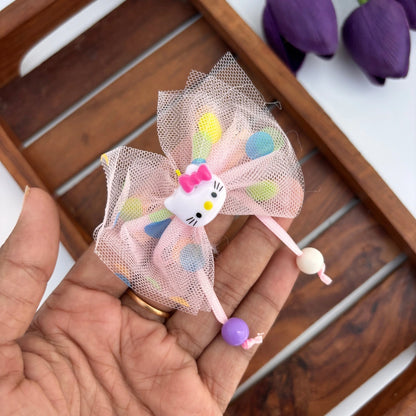 Kitty Bow Hair Clip