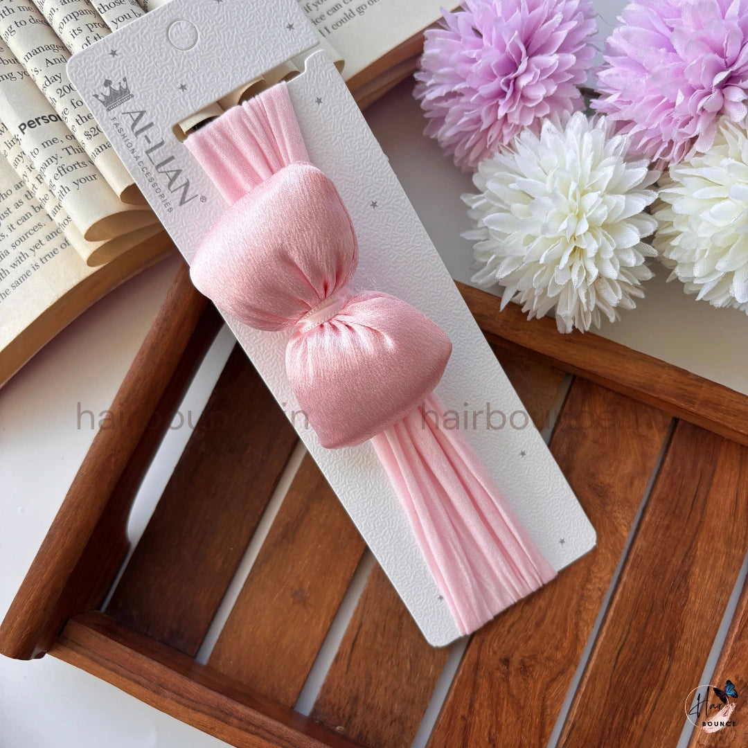 Elegant Satin Bow Stretch Headband