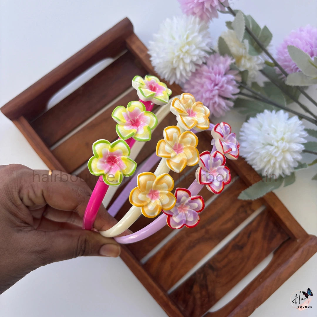 Plumeria Blossom Hairband – Pastel Collection