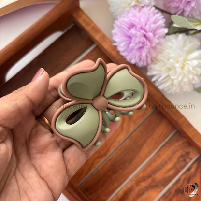 Matte Bow Hair Claw – Medium