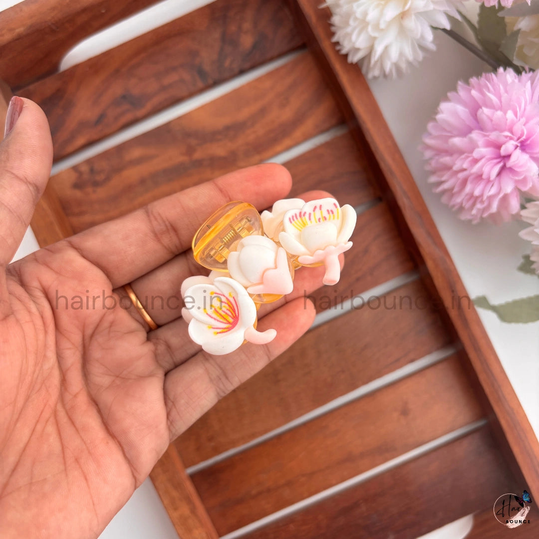 Ceramic Blossom Hair Claw – Medium