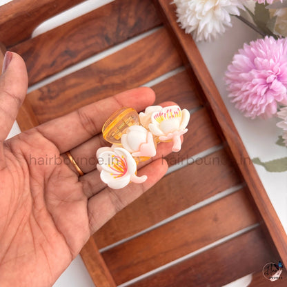 Ceramic Blossom Hair Claw – Medium