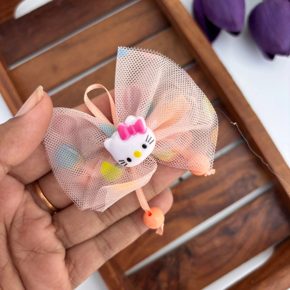 Kitty Bow Hair Clip