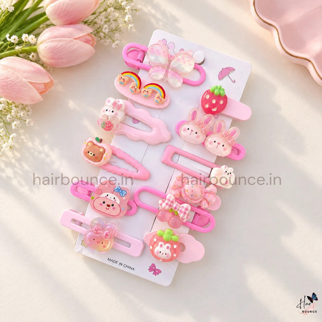 Cutie Mix Hair Clip Collection – Pack of 12