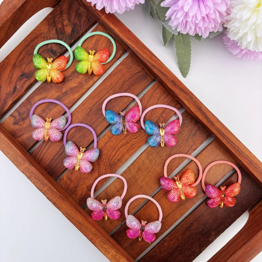 Sparkle Pop Butterfly Rubber Bands