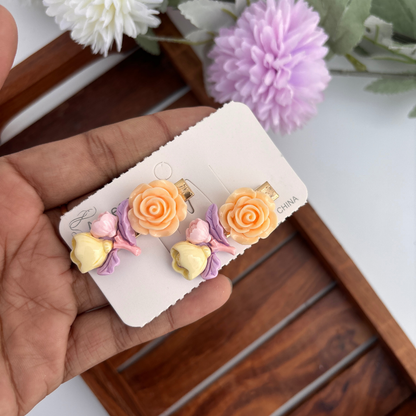 Rose Alligator Clip