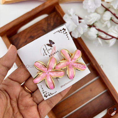 Frangipani Bloom Center Hair Clip – Twin Flower
