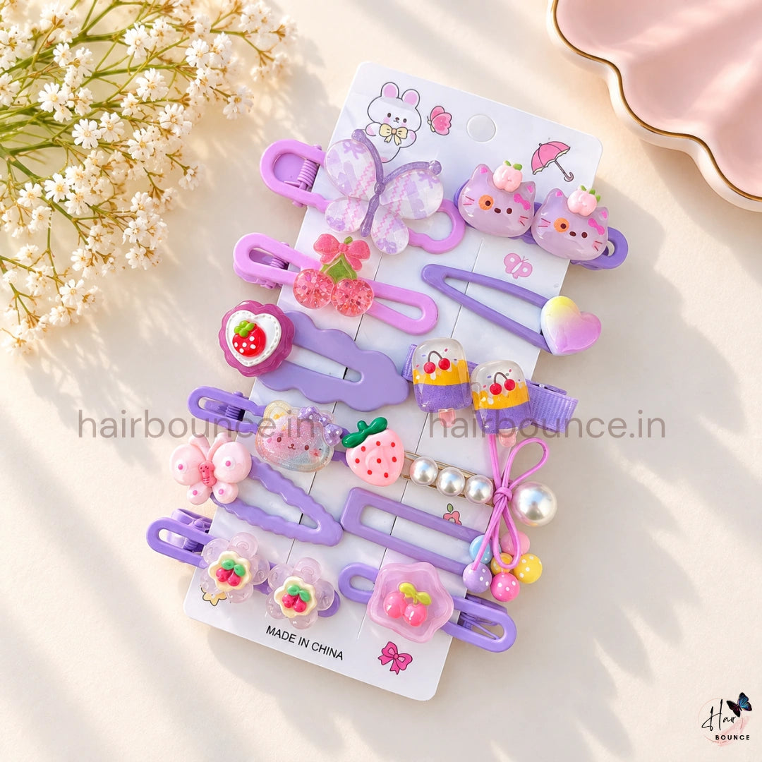 Cutie Mix Hair Clip Collection – Pack of 12