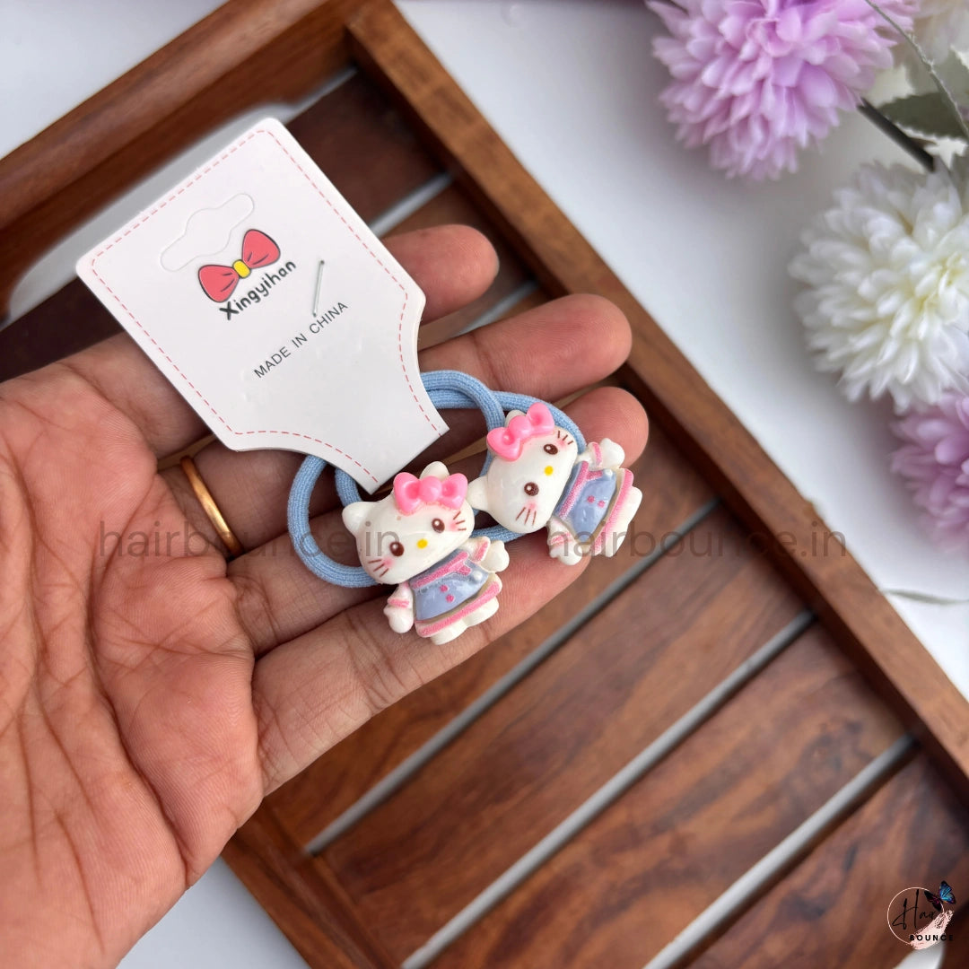 Cute Kitty Hair Ties for Girls – Pack of 2