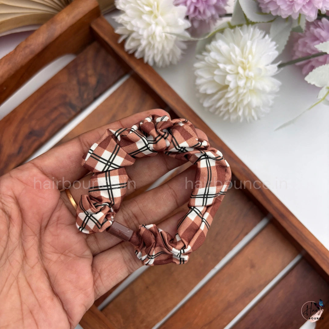 Classic Checkered Scrunchie Hair Tie