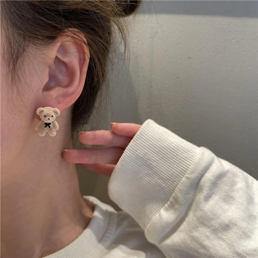Teddy Charm Drop Earrings – Available in 2 Colours
