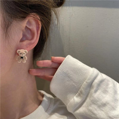 Teddy Charm Drop Earrings – Available in 2 Colours