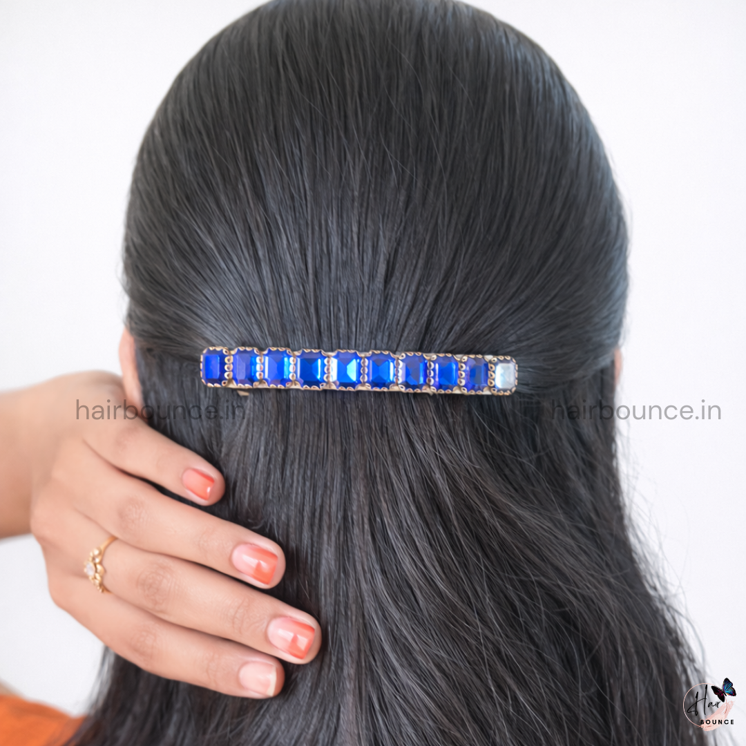 Elite Aura Center Hair Clip - Dark Blue