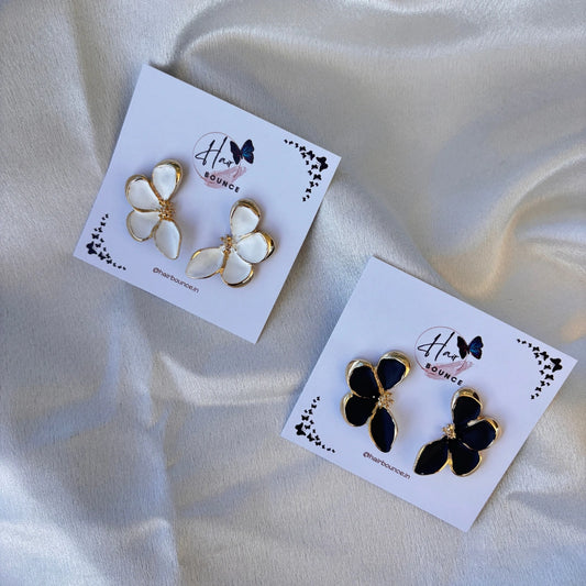 Golden Edge Petal Earrings