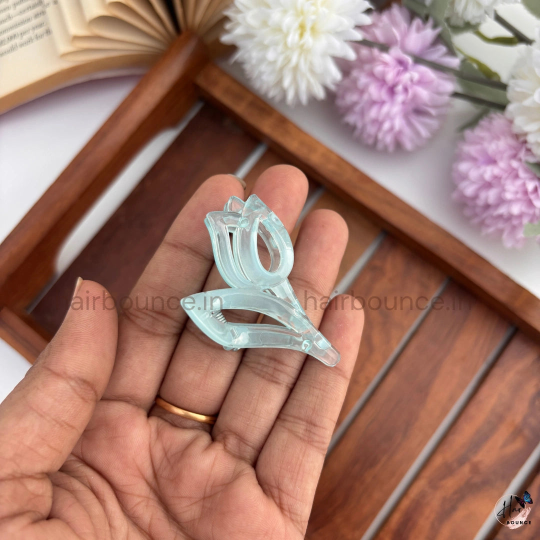 Crystal Tulip Mini Hair Claw – Small