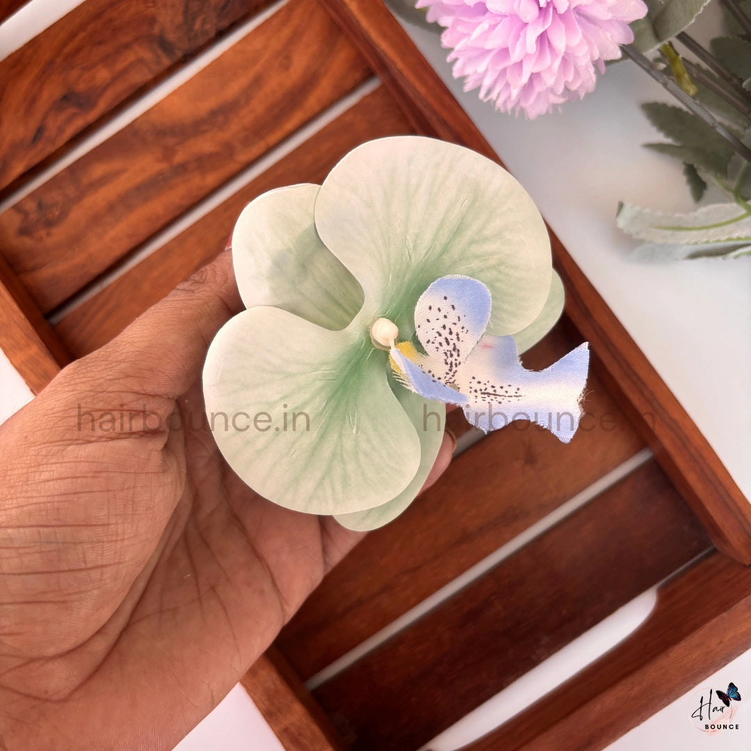 Elegant Orchid Flower Hair Claw Clip – Premium Floral Hair Accessory for Women & Girls (Large)