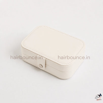 Leather Zipper Portable Storage Case with Dividers Container for Rings, Earrings, Necklace Home Organizer