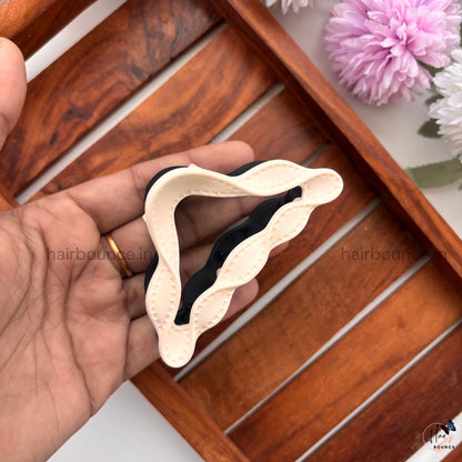 Dual-Colour Wave Hair Claw – Large