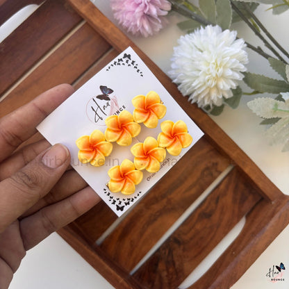 Tropical Plumeria Alligator Clip