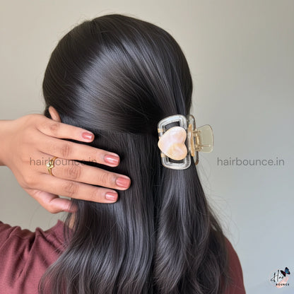 Heart Square Hair Claw - Medium