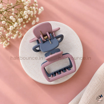 Dual Colour Square Hair Claw - Medium
